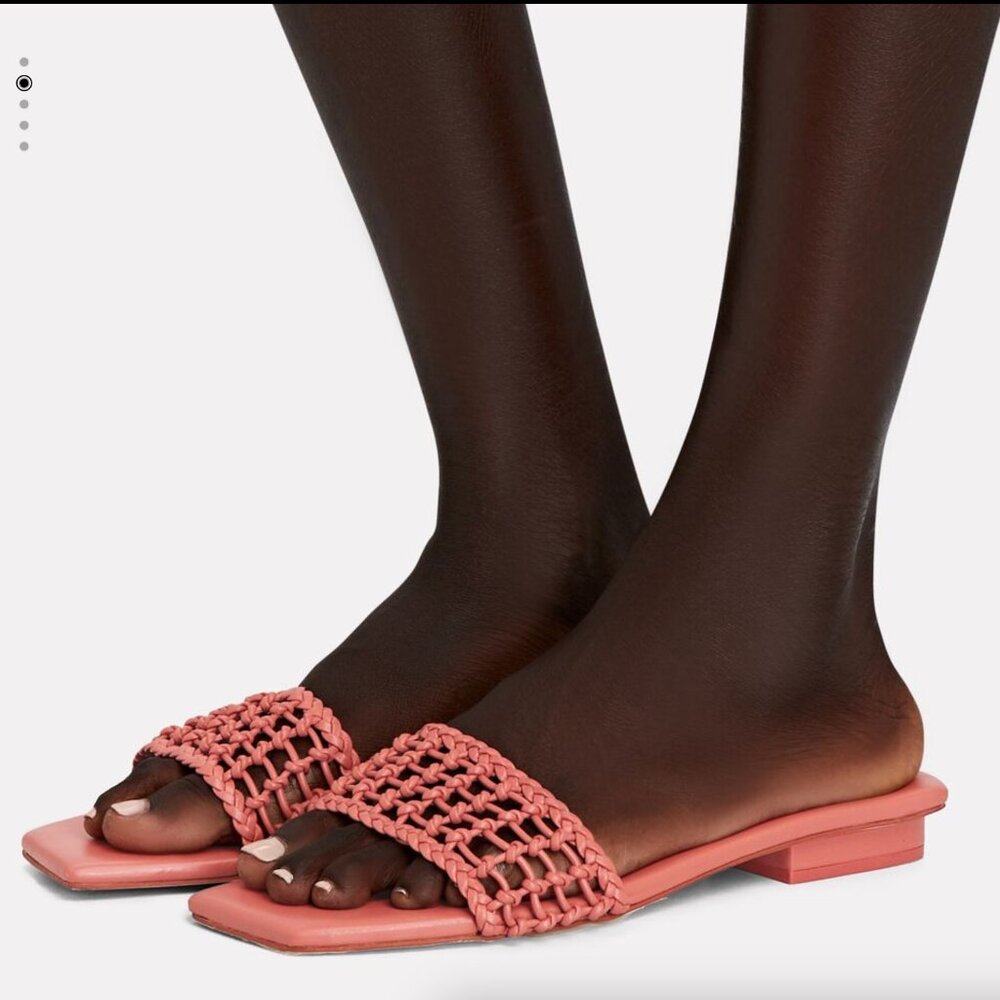 Cult Gaia Maya Woven Slide Sandal in Jasper - 38.5 (8.5)